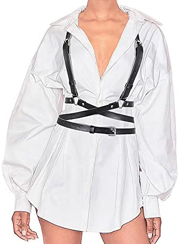 Women's Body Waist Belt Vest Punk Leather Belt For Dresses