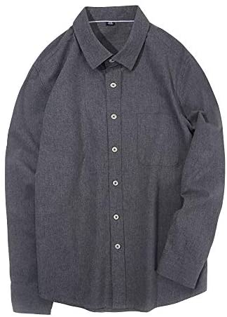 Men's Solid Button Down Long Sleeve Shirts