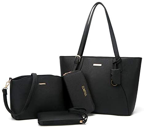 Women Fashion Handbags Wallet Tote Bag Shoulder Bag Top Handle Satchel Purse Set 4pcs