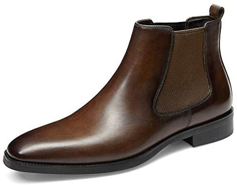 GIFENNSE Mens Chelsea Boots Leather Dress Boots for Men