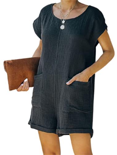 Women's Crewneck Cotton Casual Loose Shorts