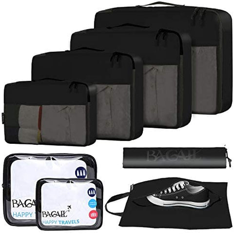 BAGAIL 6 Set / 8 Set Packing Cubes Luggage Packing Organizers for Travel Accessories