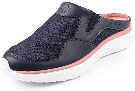 Womens Mule Sneakers - Walking Shoes for Women with Arch Support, Orthopedic Slip On Clog for Ladies