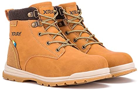 X RAY Footwear Ashton Boy’s Fashion Classic Combat Leather Mid-Top Chukka Boots, Chukka Heel, Plain Toe, Thermoplastic rubber Outsole