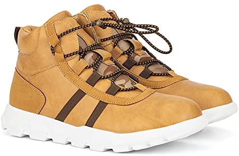 X RAY Footwear Eli Boy’s Fashion Classic Combat Faux Leather Mid-Top Chukka Boots, Round Toe, Thermoplastic Rubber Outsole