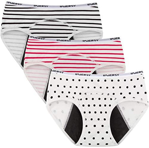 INNERSY Big Girls' Period Panties Menstrual Underwear for First Period Starter 3-Pack