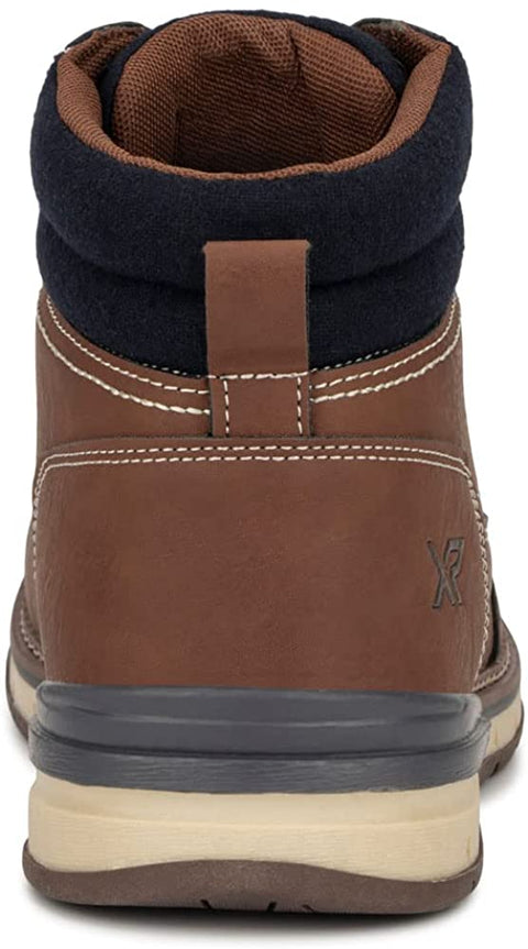 Xray Footwear Men's Icehouse Work Boot, Smooth faux leather, Lace-up front, Moc toe, rubber sole