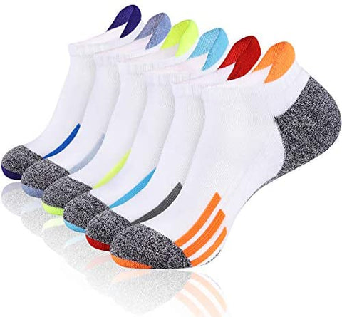 Mens Ankle Athletic Low Cut Socks for Men Sports Running Cushion 6 Pack