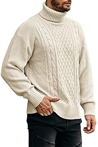 Men's Turtleneck Loose Fit Knit Sweaters