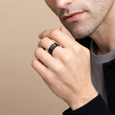 8mm Mens Wedding bands Cubic Zirconia Tungsten Rings Three Stone Diagonal Diamonds Silver/ Black Blue Size 7-13