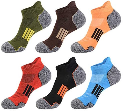 Mens Athletic Ankle Sports Running Low Cut Socks for Men 5 Pack