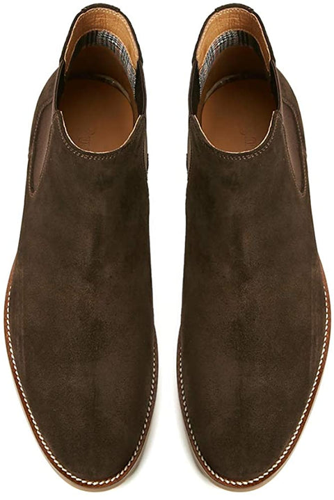BURTENSE Men's Leather Chelsea Boots