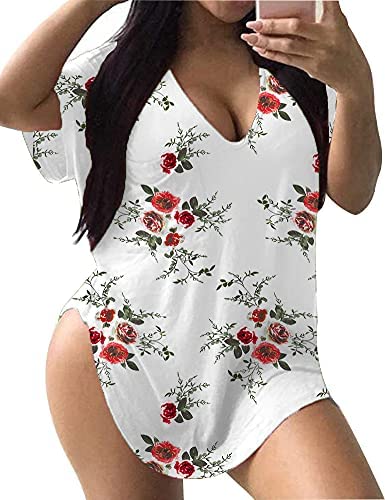 Plus Size Tops for Women Tie Dye Print Casual Scoop Collar T Shirts with Pockets