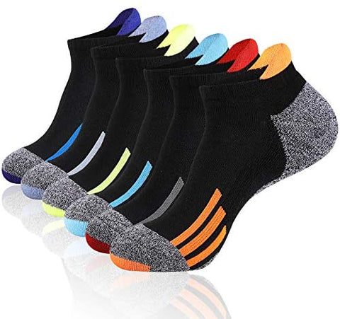 Mens Ankle Athletic Low Cut Socks for Men Sports Running Cushion 6 Pack