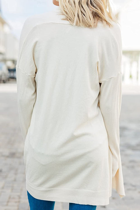 Women Casual Open Front Cardigans Solid Color Lightweight Simple Style Cardigan Sweaters Outwear
