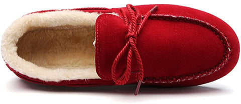 konhill Women's Slippers Faux Fur Moccasins Loafers Flats Shoes