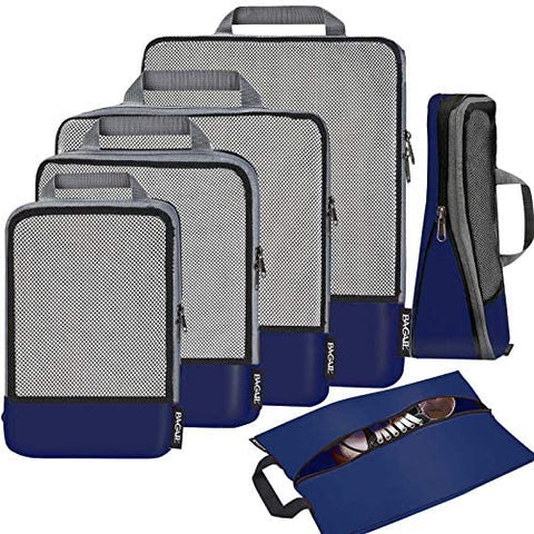 BAGAIL 4 Set/5 Set/6 Set Compression Packing Cubes Travel Expandable Packing Organizers