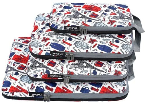 BAGAIL 4 Set/5 Set/6 Set Compression Packing Cubes Travel Expandable Packing Organizers