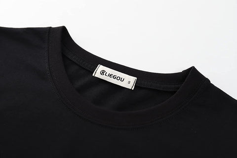 KLIEGOU Mens 100% Cotton Hipster Hip Hop Crewneck T-Shirt with Zip Pocket