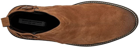Reserved Footwear New York Men's Sigma Casual Leather Chelsea Boots, Slip-On Zipper, Round Toe, Thermoplastic Rubber Outsole