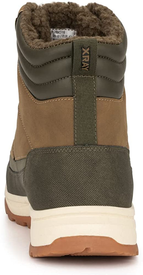 Xray Footwear Men's Half Dome Boot; Smooth faux leather, Lace-up front, Rubber sole