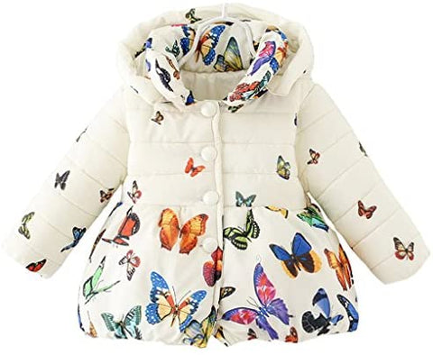 Baby Girls Winter Autumn Warm Butterfly Little Kids Toddler Jacket Coat
