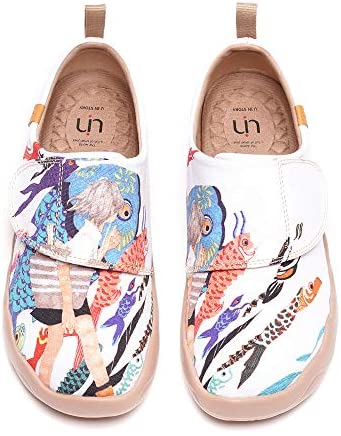 UIN Women's Men's Slip On Casual Shoes Art Travel Painted Comfortable Walking Loafer Sneakes Janpanese Art Style