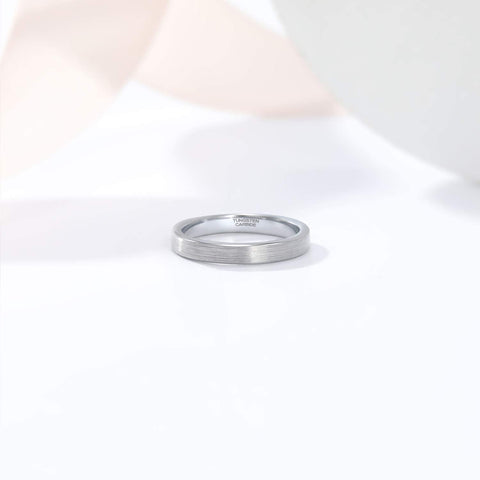 TRUMIUM 3mm 5mm Tungsten Rings for Women Mens Rose Gold/Silver Brushed Thin Engagement Wedding Band Comfort Fit Size 4-12