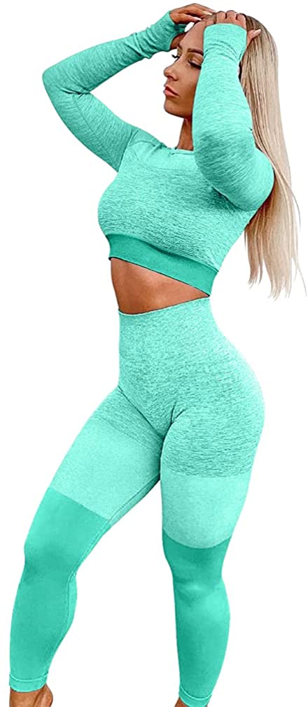Women's Seamless Yoga Workout Sets 2 Piec