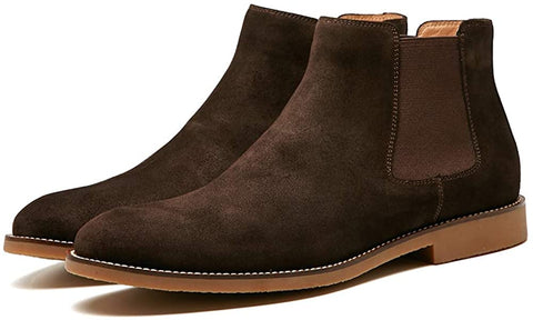 BURTENSE Men's Leather Chelsea Boots