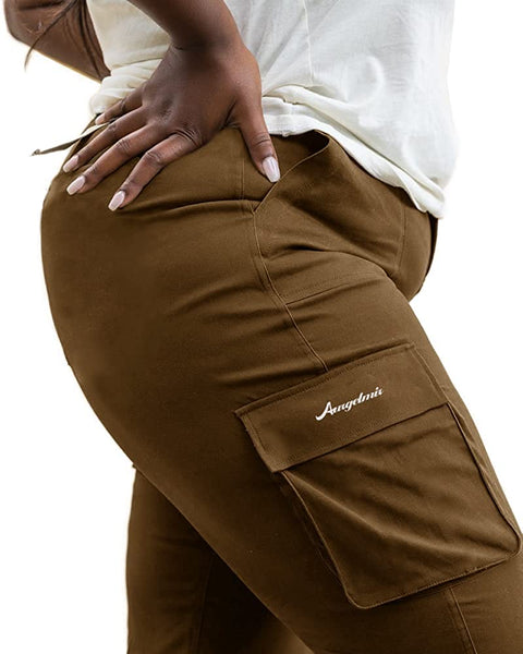 Women's Plus Size Hiking Cargo Pants Relaxed Fit Stretch Sweatpants Joggers Lounge Pants with Pockets