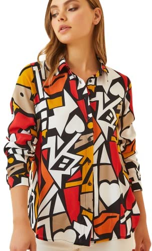 Blouses for Women Fashion, Casual Long Sleeve Button Down Shirts Tops, XS-3XL