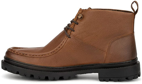 Reserved Footwear New York Positron Men’s Fashion Classic Combat Leather Ankle Mid-Top Oxford Boots, Round Toe, Thermoplastic rubber Outsole