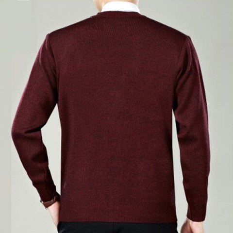 Men's Argyle V-Neck Cardigan Sweaters Casual Button Down Long Sleeve Sweater