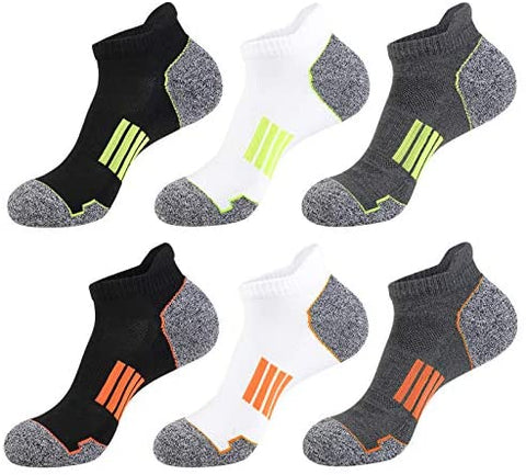 Mens Athletic Ankle Sports Running Low Cut Socks for Men 5 Pack