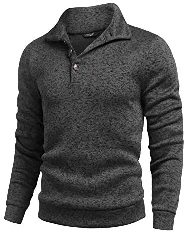 Men Casual Knit Pullover Sweatshirt Slim Fit Thermal Fashion Sweater