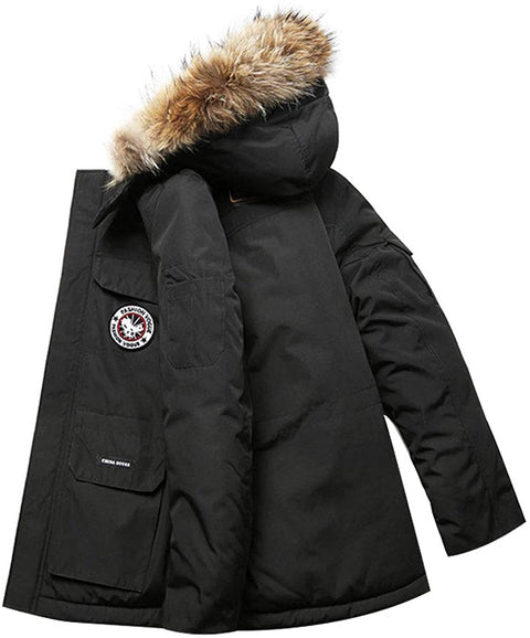 Men's Fashion Camouflage Cotton Jacket Classic Winter Warm Hooded Parka Jacket