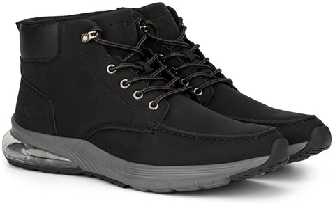 X RAY Reserved Footwear Eagle Lake Men Cascade Fashion Casual Faux Leather High Top Sneakers, Hook and Eye Lace-Up, Round Toe, Thermoplastic Rubber Outsole