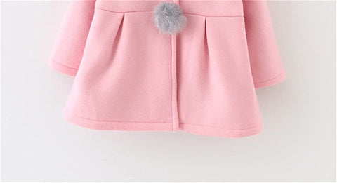 Baby Girls Winter Autumn Cotton Warm Jacket Coat (1T, Pink)