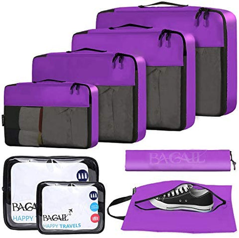BAGAIL 6 Set / 8 Set Packing Cubes Luggage Packing Organizers for Travel Accessories
