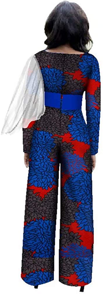XIAOHUAGUA African Women Jumpsuits Casual Outfits Loose Romper Jumpsuit with Yarn Long Sleeves