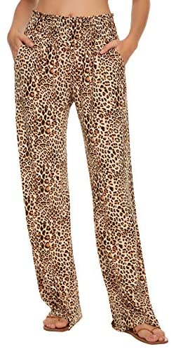 Urban CoCo Women's Boho Palazzo Pants Wide Leg Lounge Pants