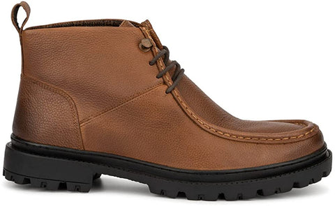 Reserved Footwear New York Positron Men’s Fashion Classic Combat Leather Ankle Mid-Top Oxford Boots, Round Toe, Thermoplastic rubber Outsole