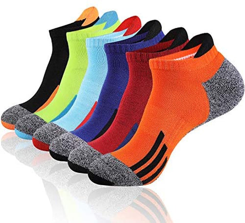 Mens Ankle Athletic Low Cut Socks for Men Sports Running Cushion 6 Pack