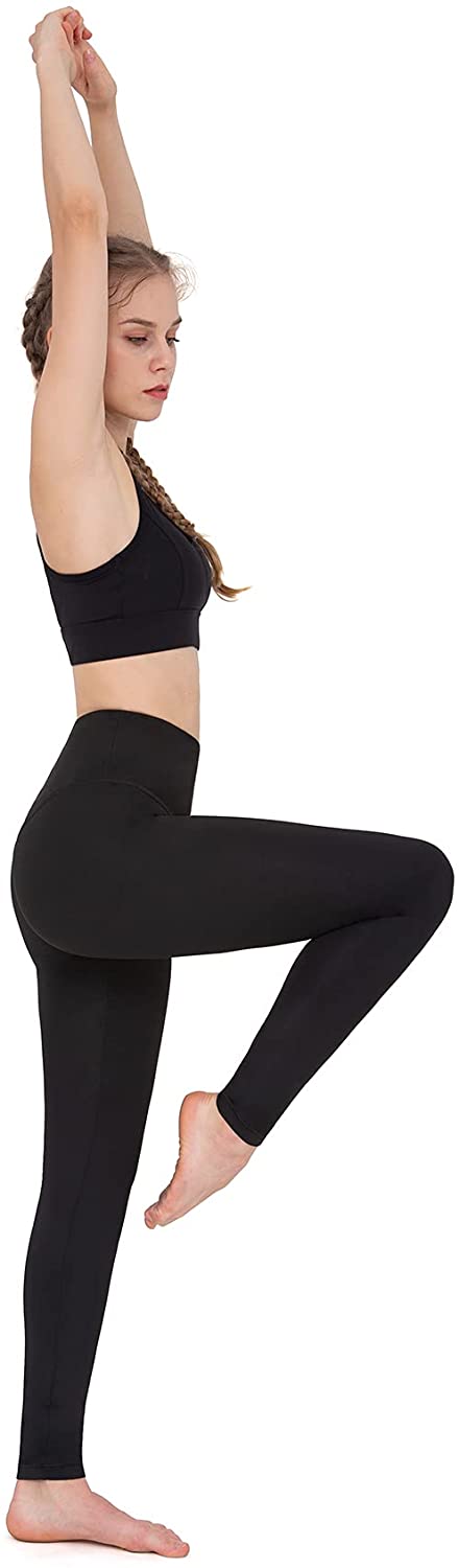 Black Leggings for Women High Waisted Stretch Leggings Full-Length