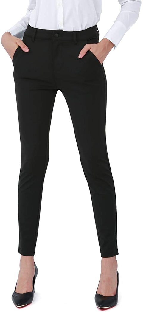 Dress Pants for Women Business Casual Stretch Skinny Work Pants with Pockets