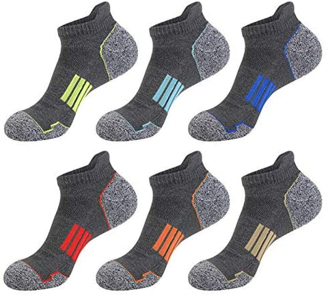 Mens Athletic Ankle Sports Running Low Cut Socks for Men 5 Pack