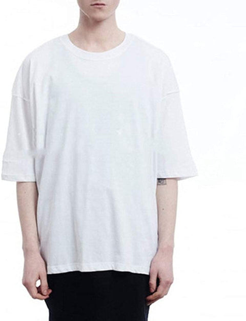 Men's Oversized Round Neck Solid T Shirt