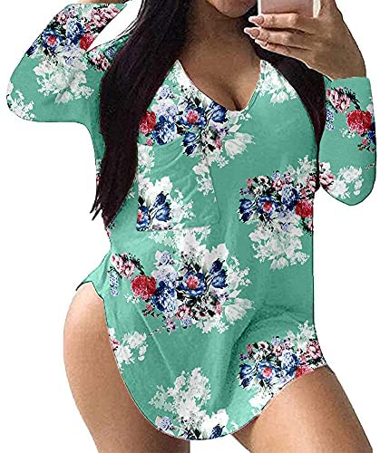 Plus Size Long Sleeve Tops for Women Floral Sexy Work Casual Womens Fall Tee Shirts