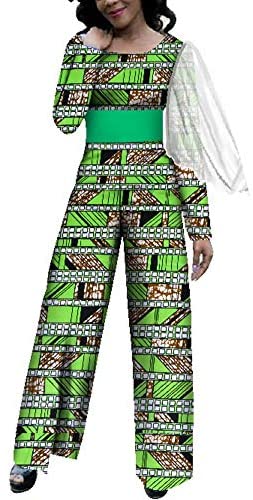 XIAOHUAGUA African Women Jumpsuits Casual Outfits Loose Romper Jumpsuit with Yarn Long Sleeves